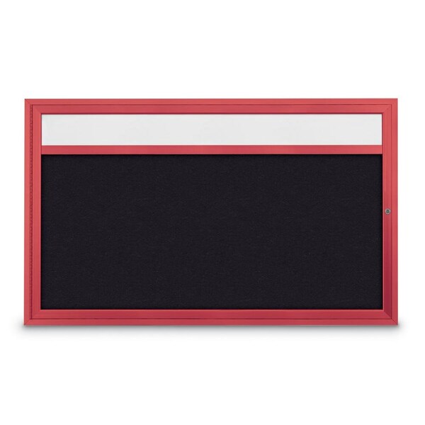 Hinge-less Radius Corkboard, 30"x36", Black Alum Frame/Rubber